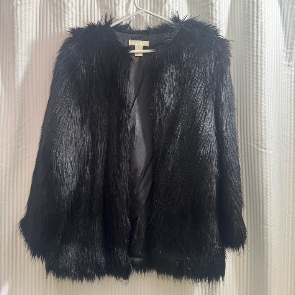 H&M faux fur jacket